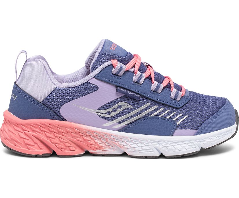 Kids' Saucony Wind Shield Sneakers Blue / Lavender / Coral | Singapore 776CTVE